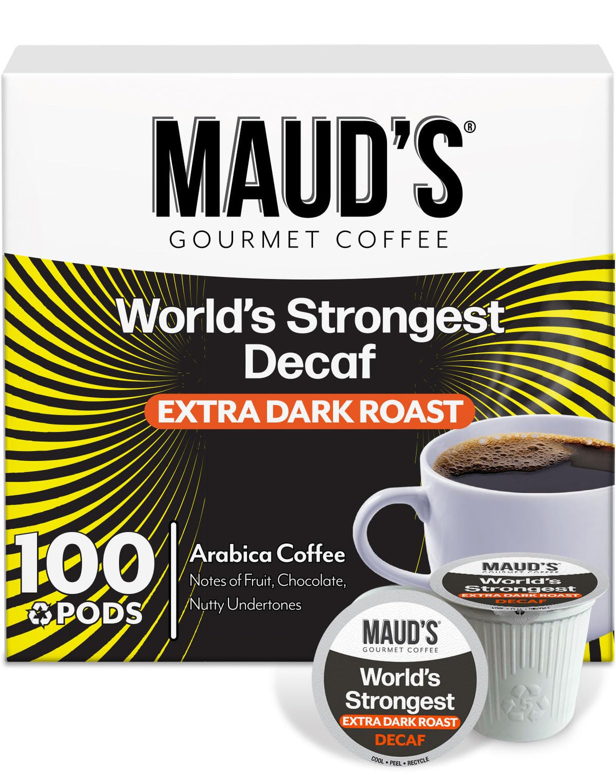 Maud’s Flavored Decaf Coffee Pods Variety Pack, 80ct
