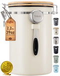 Veken Coffee Canister,39OZ, 2.2lbs,Large Airtight Stainless Steel Container