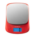 NUTRI FIT Ultra Slim Food Scale Digital Kitchen Scales Weight Grams Oz Red