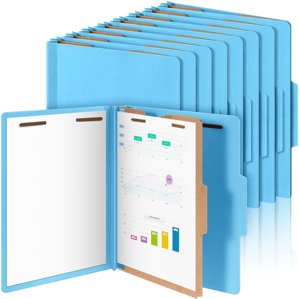 Skyygemm 24 Pcs Classification Folder Letter Size, 1 Divider,Blue