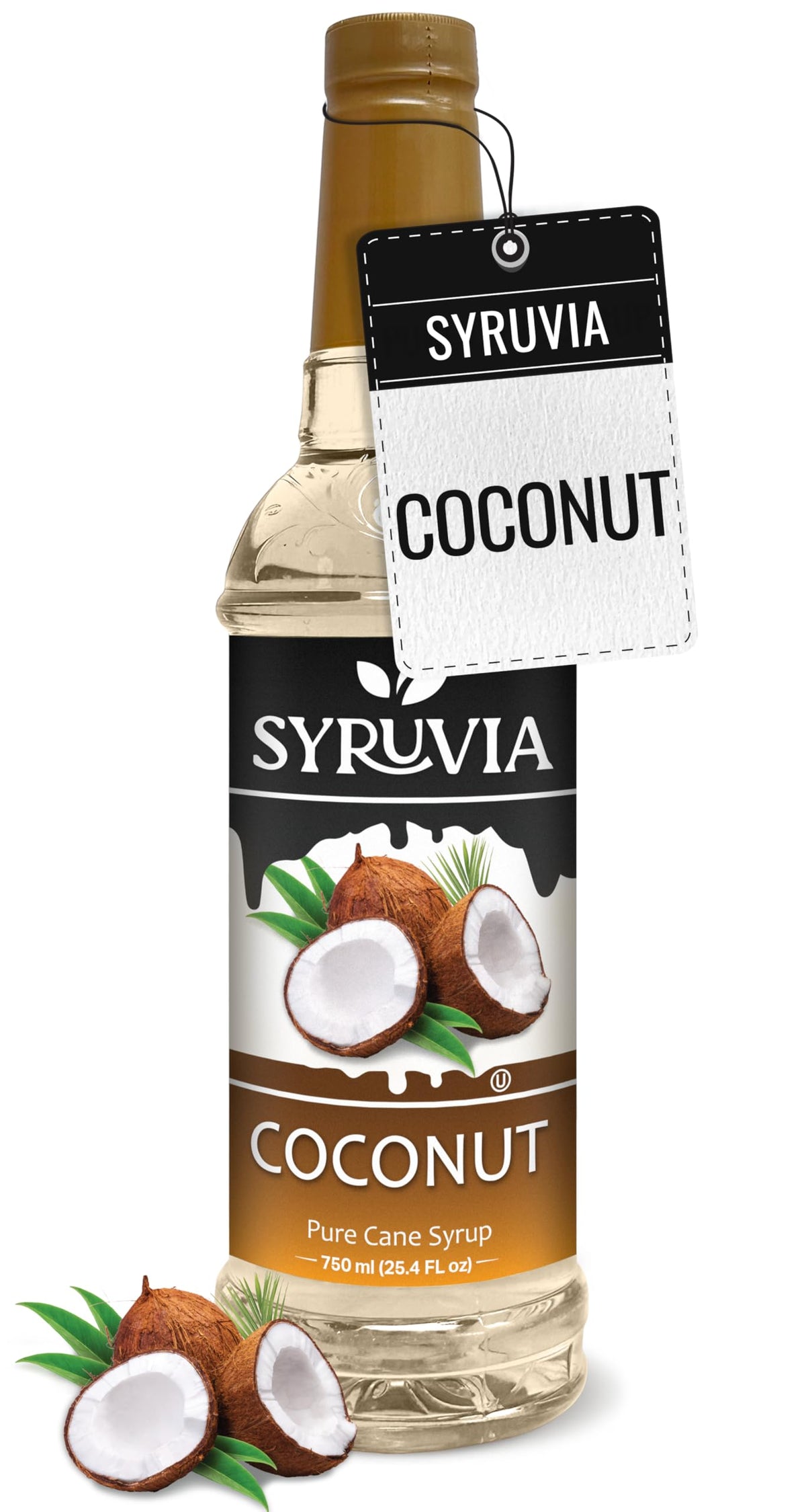 Syruvia Coffee Syrup, Peppermint Flavored Syrup for Drinks, Lattes, and Desserts – 25.4 fl oz