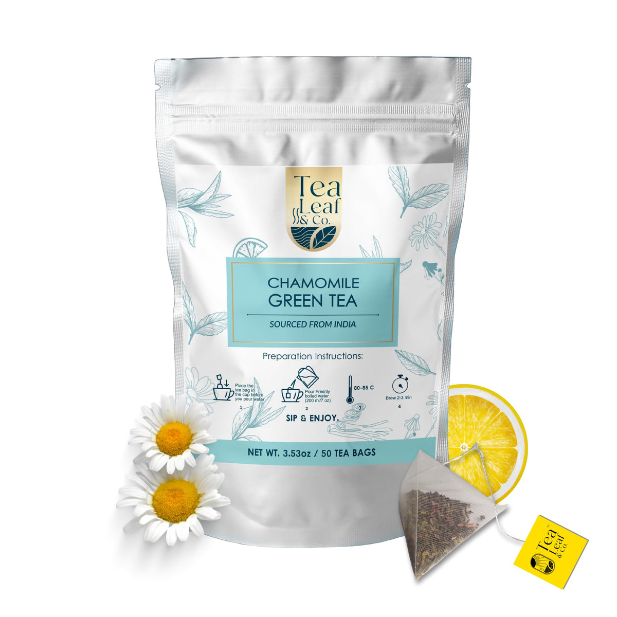 Sweet Hibiscus Cinnamon Green Tea (3.5oz), Natural Herbal Infusion, 50 Bags