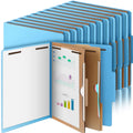 24 Pcs Skyygemm Classification Folder Letter Size, 2 Pocket File,Blue