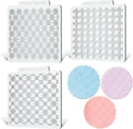 KALAIEN 3 Pack Cookie Embosser Set, Fondant Impression Mats Acrylic Embosser for Fondant Stamps, Texture Sheets for Polymer Clay, Chocolate, Cupcake Topper, Fondant Molds-Style 3