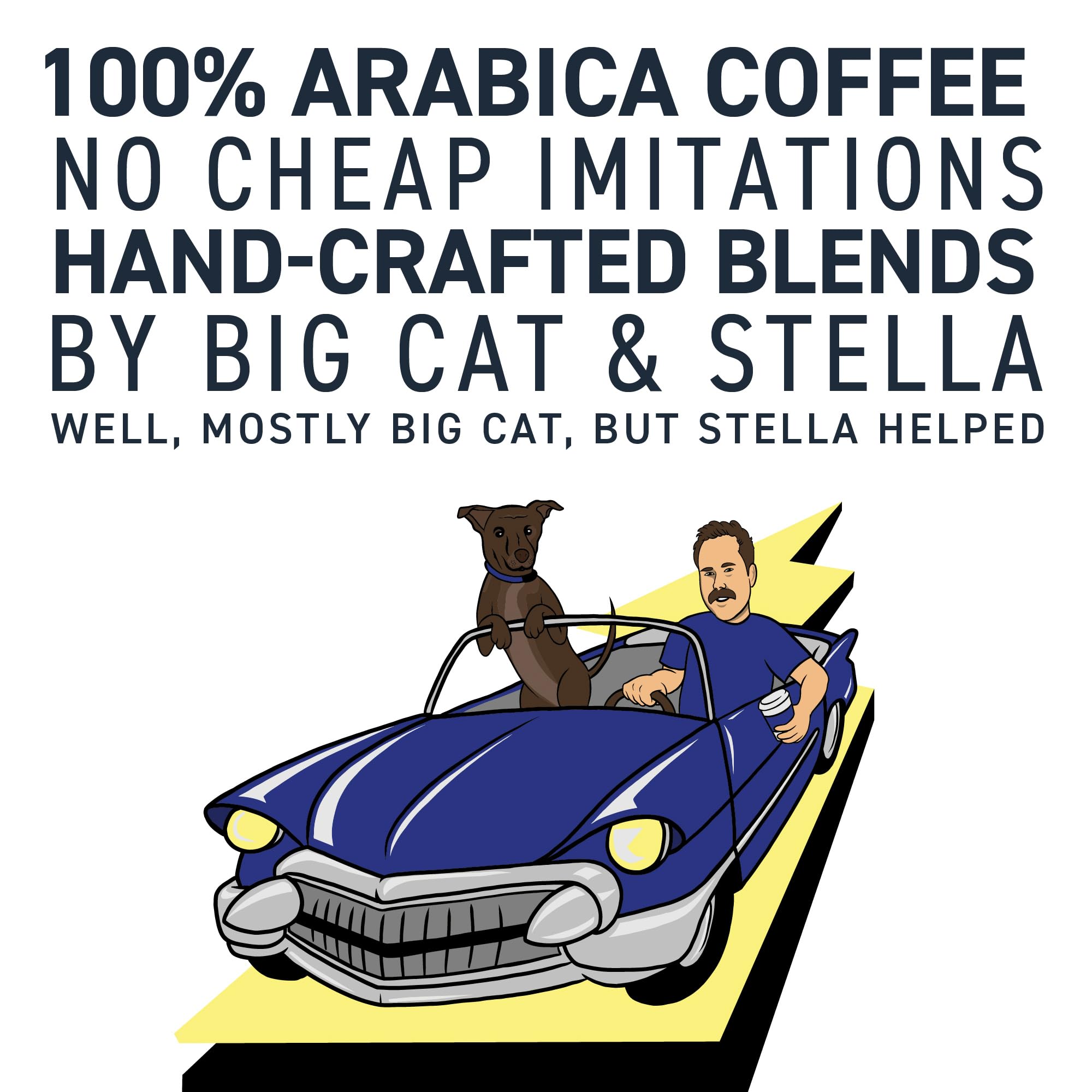 Whole Bean Coffee Electric Avenue Blend, Dark Roast Arabica Beans, 12oz Bag