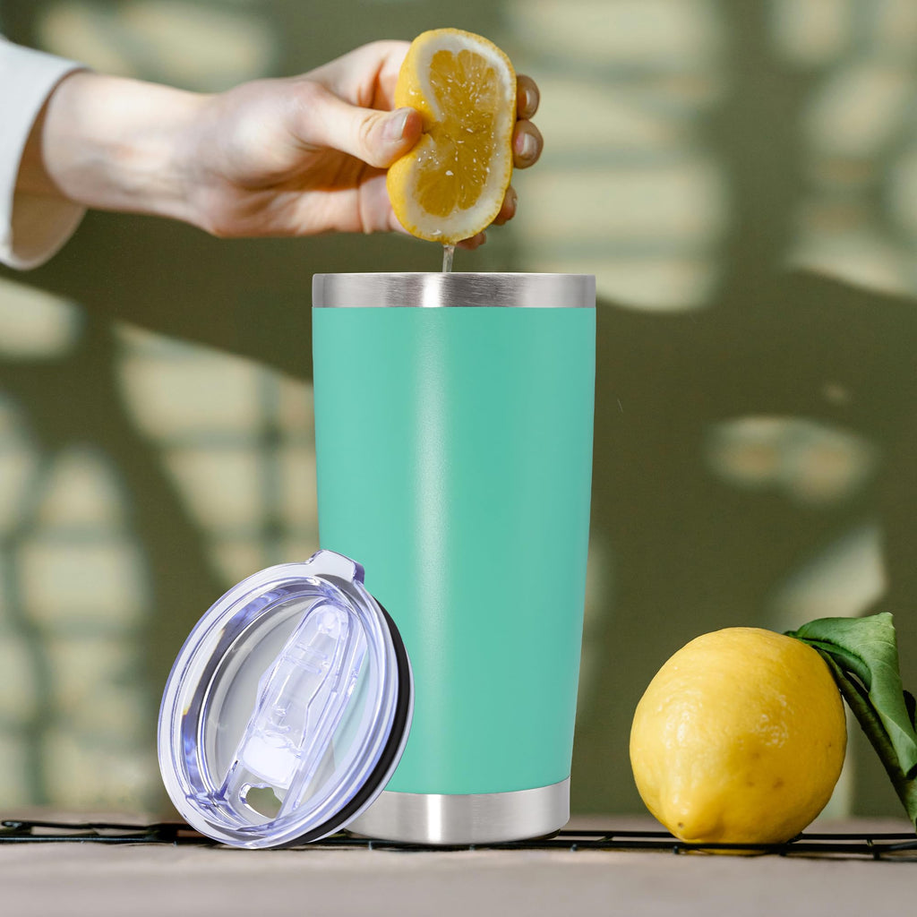 20oz Tumbler Stainless Steel Tumbler Coffee Tumbler with Lid Light Blue, 4P