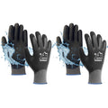 OriStout Waterproof Winter Work Gloves for Men and Women, 2 Pairs, Grey, M