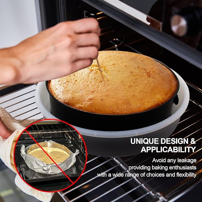 Springform Pans, Cheesecake Pan Protector, Springform Pans Accessories,Prevent Water From Entering the Cake Plate, Compatible With 10 -inch Round Cake Plates
