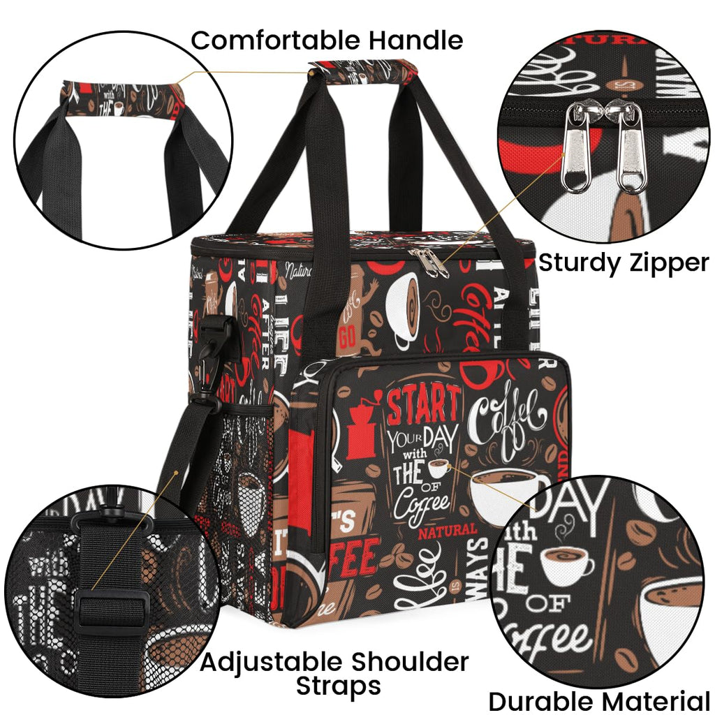 Coffee Maker Bag Compatible with K-Mini or K-Mini Plus Coffee Red Pattern