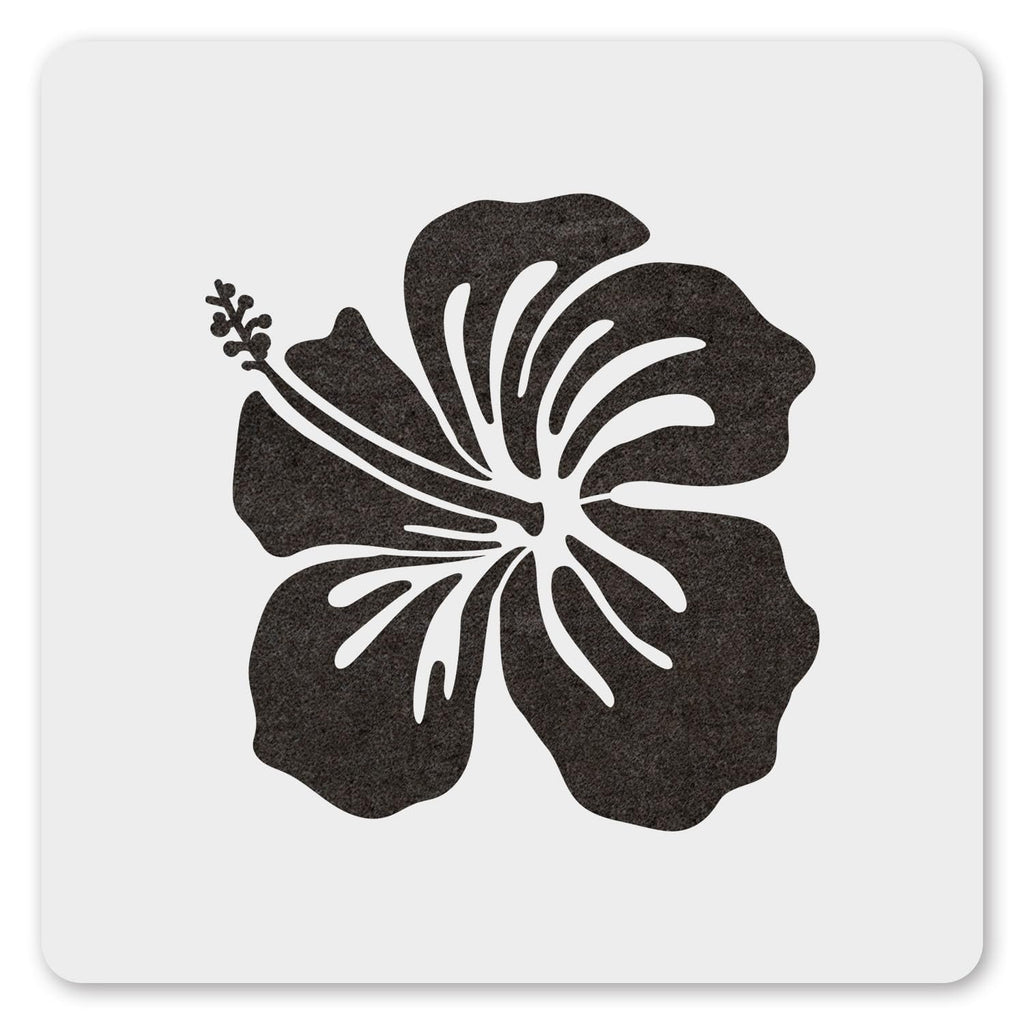 MAGJUCHE Hibiscus Stencil 12 Inches, Reusable Spring Flower Stencil for Painting DIY Crafts Decor