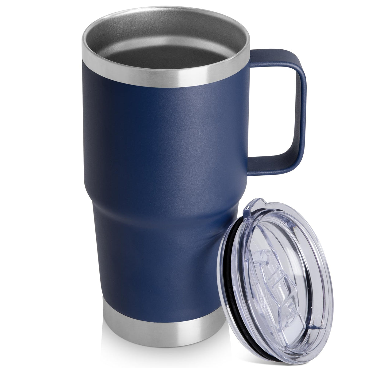 20oz Tumbler with Lid, Stainless Steel Tumbler with Handle, Metal Insulated Travel Coffee Mug with Handle, Double Wall Vacuum Spill Proof Tumbler Cup, Amy Green 1 Pack