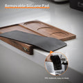 Bincoo Wooden Corner Coffee Tamper Mat,Espresso Tamper Station,Suit for 51-58mm Coffee Tamper Holder Pad for Baristas Protect Your Worktop(Wood 3 hole)