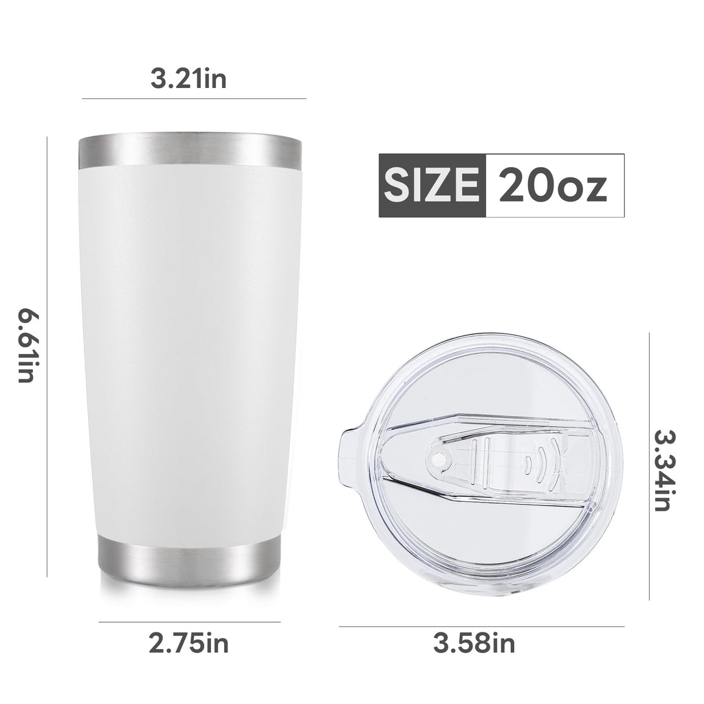 20 oz Tumbler with Lid Stainless Steel Insulated Tumblers Bulk Cups Mug