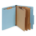 Blue Summit Supplies 10 Classification Folders, 3 Divider, Light Blue