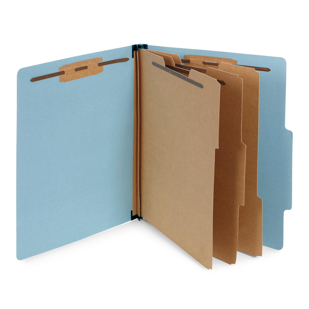 Blue Summit Supplies 10 Classification Folders, 3 Divider, Light Blue