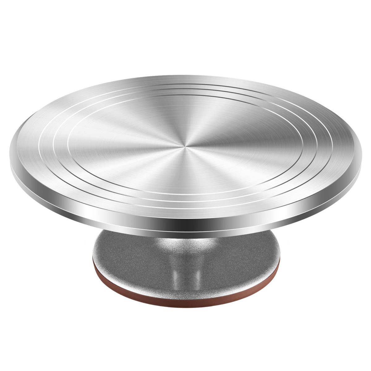 Kootek 12" Silver Aluminum Alloy Cake Turntable, Cake Stand for Decorating