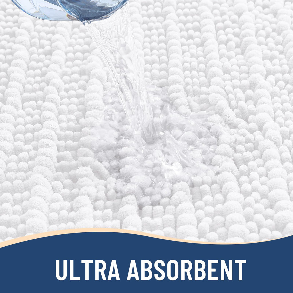 Arotive Bathroom Rugs Mat 40x24, Soft Absorbent Chenille Shaggy Bath Mat