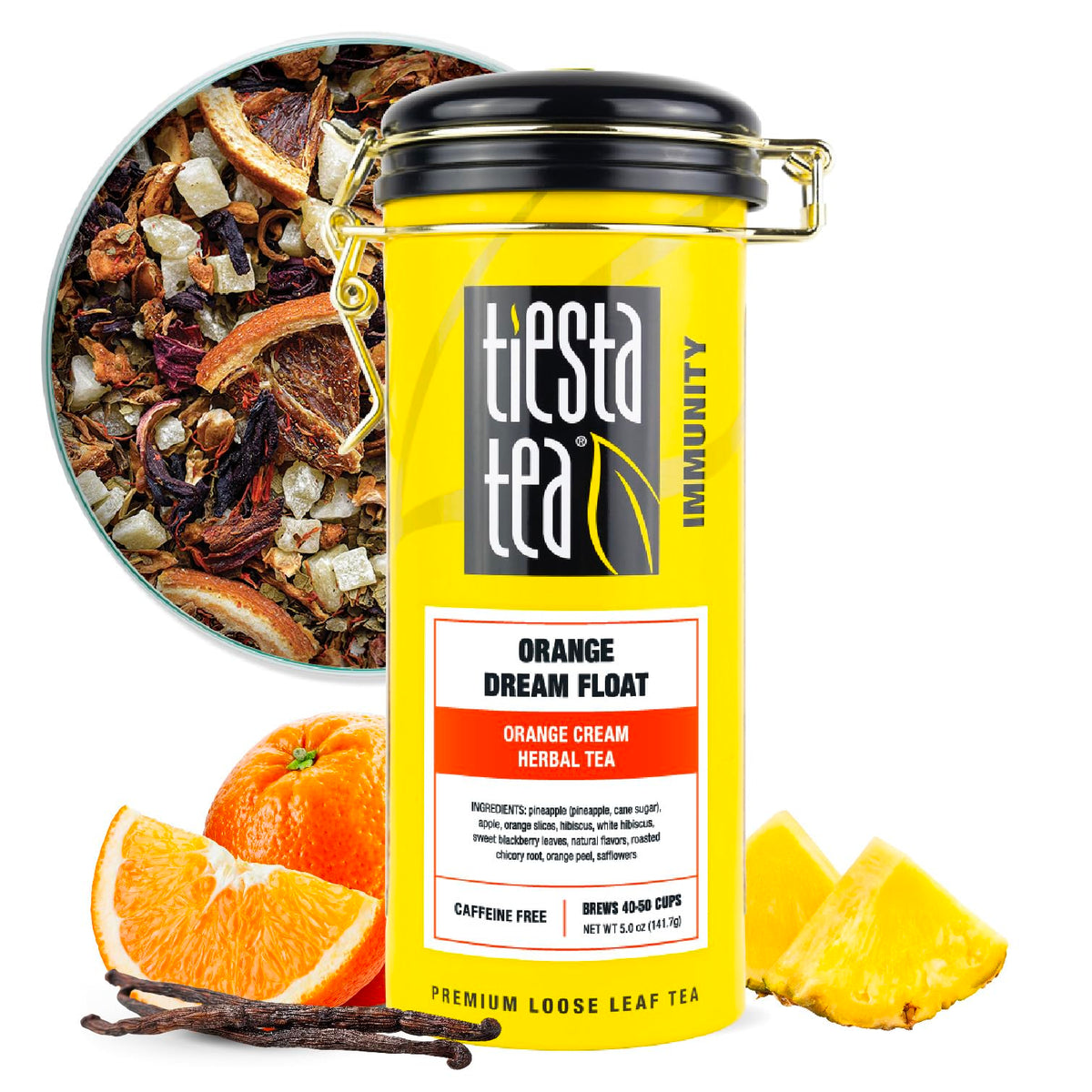 Tiesta Tea Strawberry Kiwi Herbal Tea Loose Leaf Fruit Tea Blend 16oz