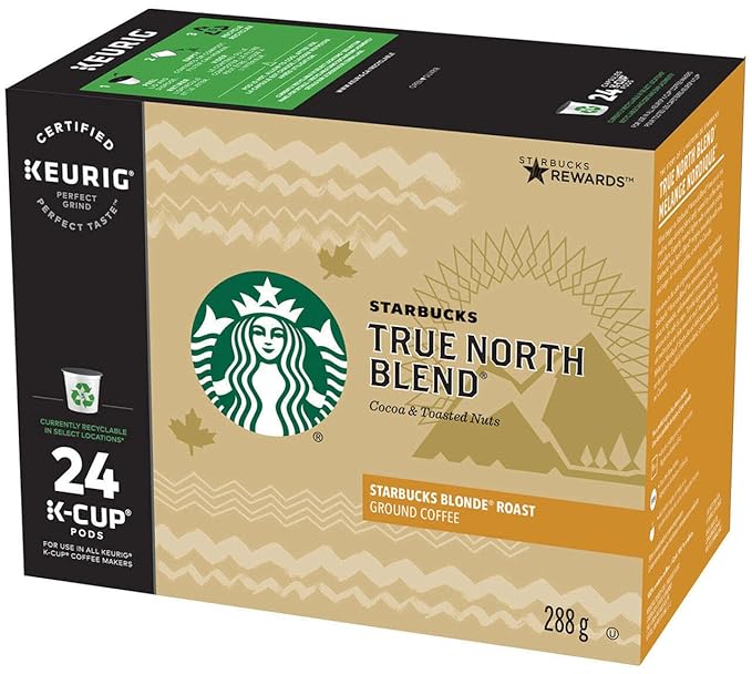 Starbucks True North Coffee, K-Cup Portion Pack for Keurig Brewers (24 Pack)