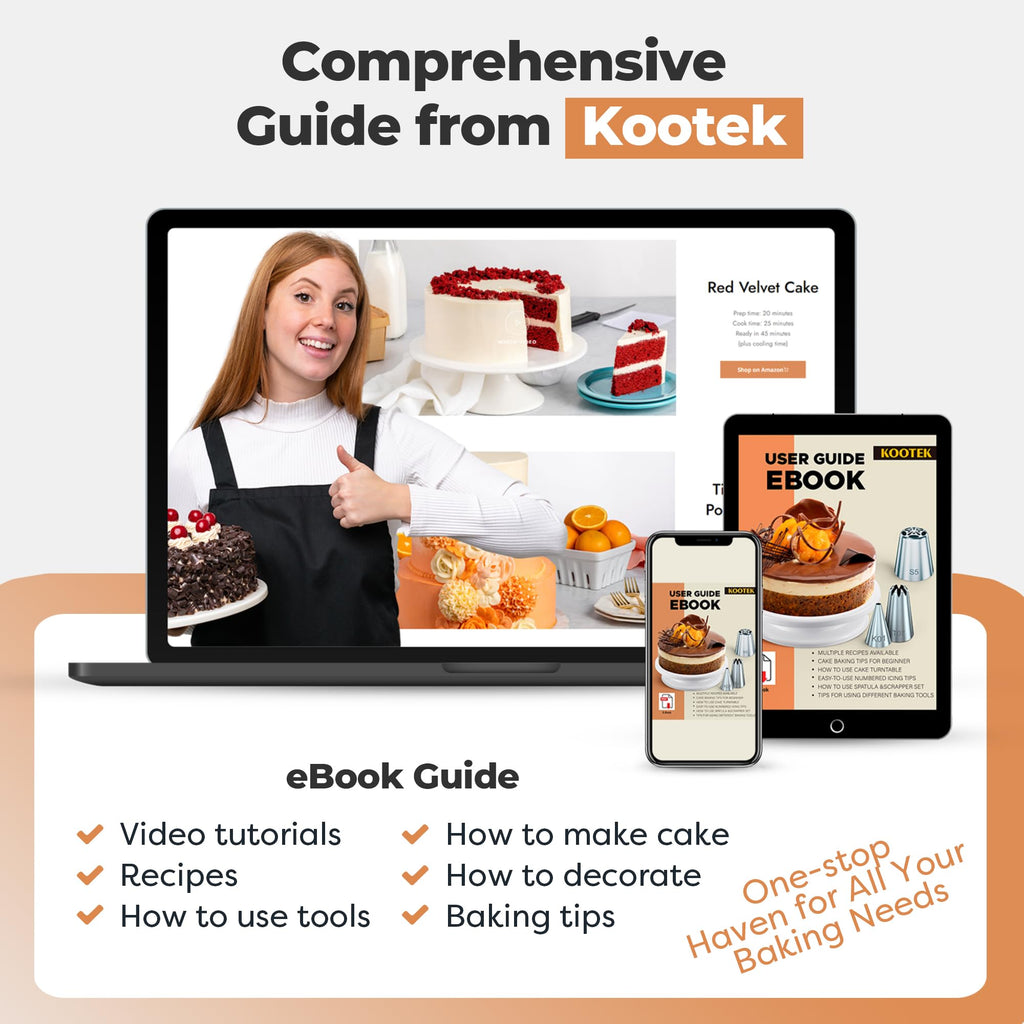 Kootek 35 Aluminum Cake Decorating Kit, Baking Tools for Beginners & Pros