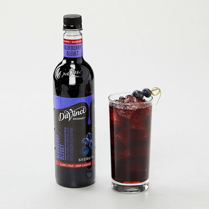 DaVinci Gourmet Classic Blueberry Syrup, 25.4 Fluid Ounces (Pack of 4)