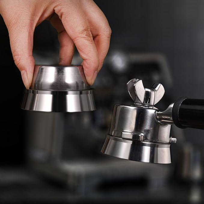 54mm Magnetic Dosing Funnel V2, MATOW Stainless Steel Espresso Dosing Ring with 8 Magnets Compatible with Breville 54mm Portafilter