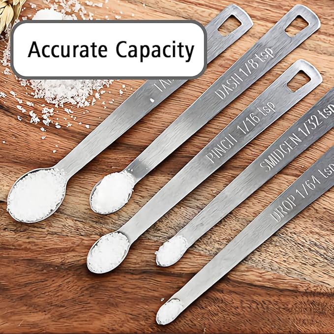 1PCS 1/8 Teaspoon(1/8tsp, 0.625 ml, Dash) Single Tiny Measuring Spoon, Small Individual Stainless Steel Measure Spoons Only