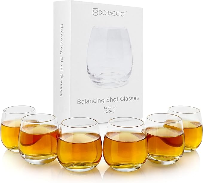 Dobaccio Cool Shot Glasses Set, 2 oz, 6 pcs