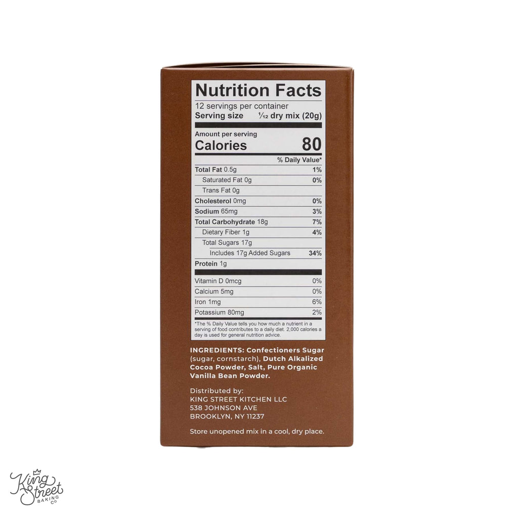 King Street Baking Co Chocolate Frosting Mix: 3 Pack - 4 Ingredient Icing for Cake - Real Cocoa, Vanilla - Frosts 12 Cupcakes