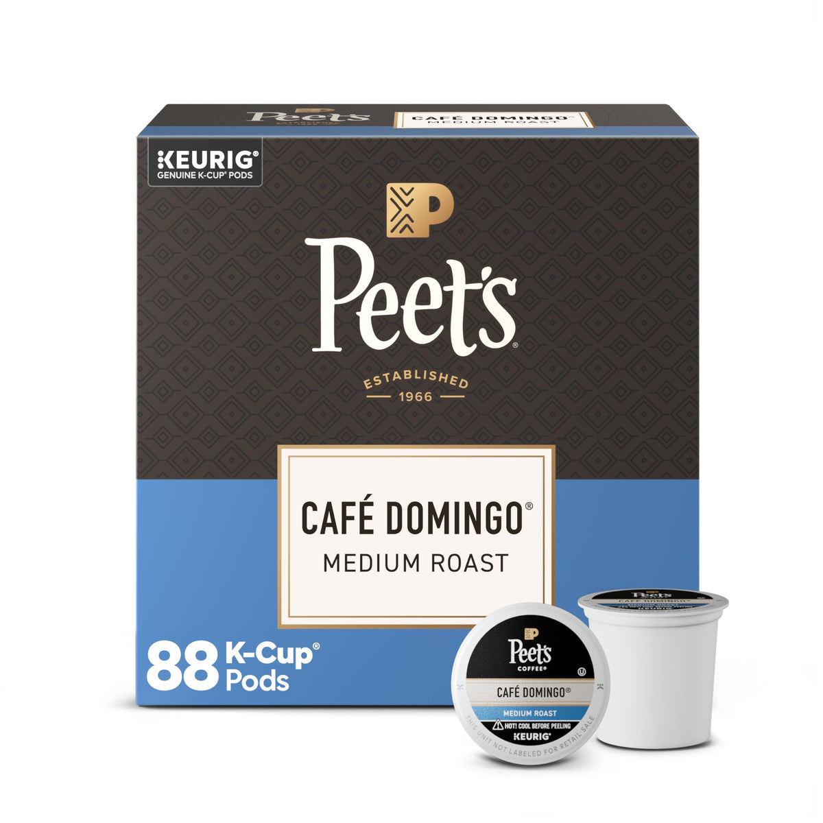 Peet's Coffee Coffee Pods, Medium Roast, Single Origin Brazil, 88 K Cups