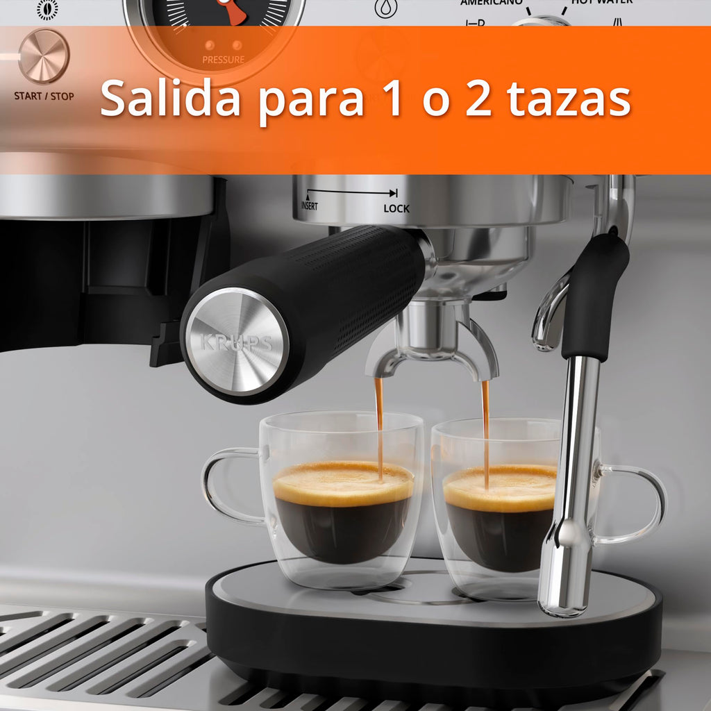 KRUPS Barista Espresso Machine with Built-In Grinder, 30 Settings