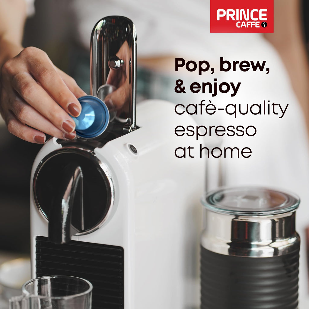 Prince Caffe Espresso Pods – PREMIUM Intensity 8 Medium Roast Coffee Capsules – Compatible with Nespresso, Pods for Original Line Machines – Premium Quality Espresso Capsules 3 x 10 Pack (30 Count)