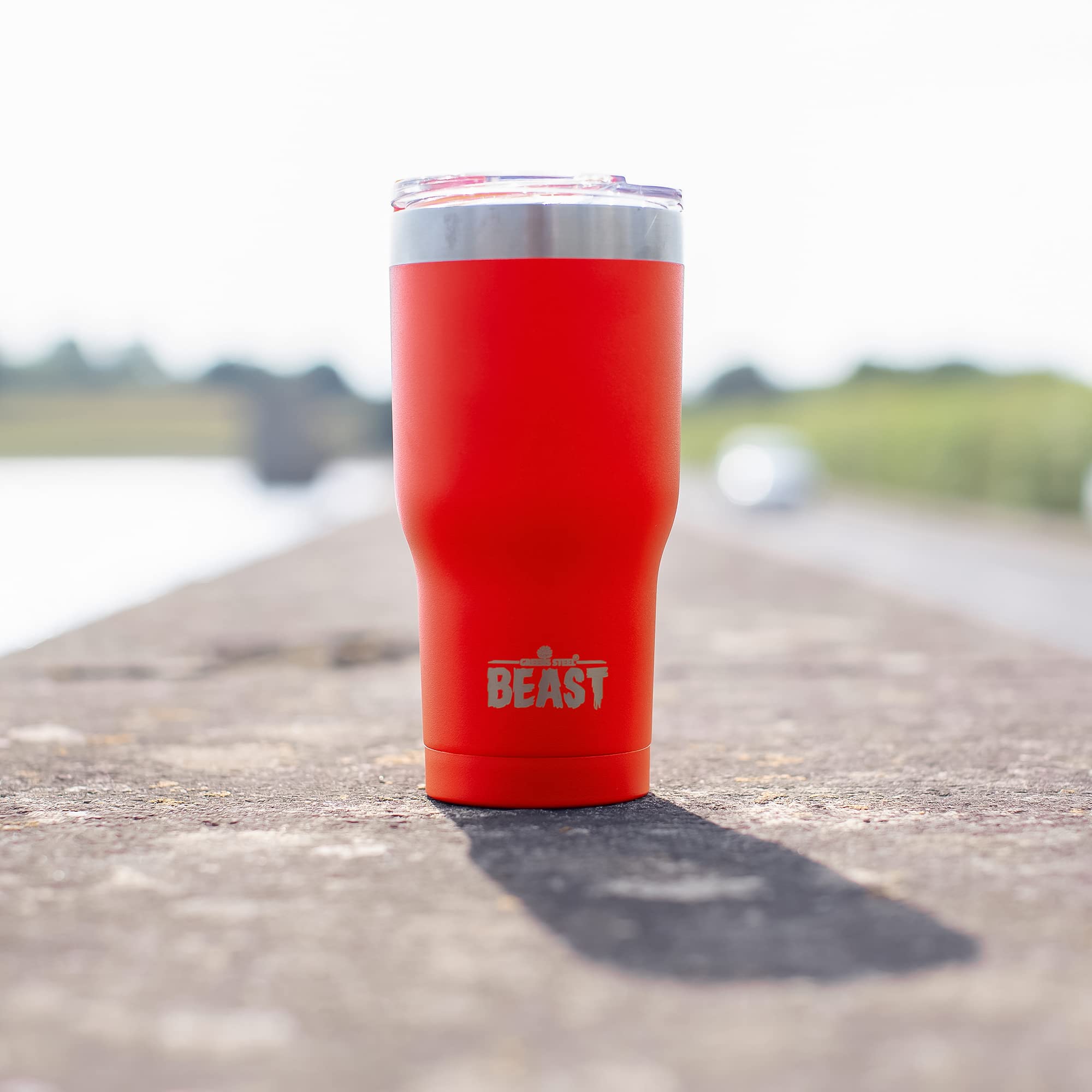Beast 30 oz Tumbler Stainless Steel Vacuum Insulated Coffee Ice Cup Double Wall Travel Flask (Ladybug Red)