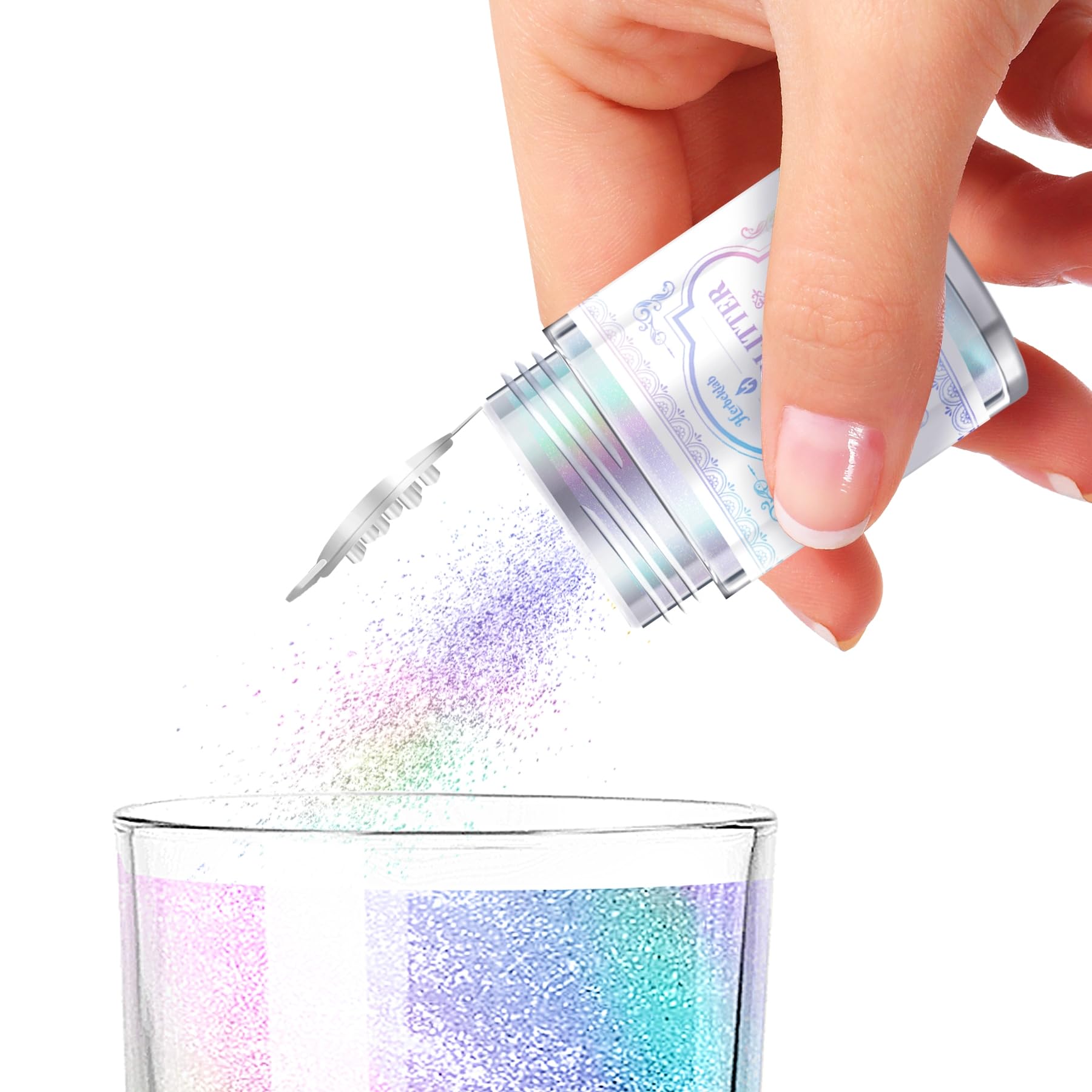 Iridescent Edible Glitter – 5g Rainbow Luster Dust Drink Glitter, Food Grade Shimmer Powder for Cocktails, Cakes, Beverages, Chocolate & Candy