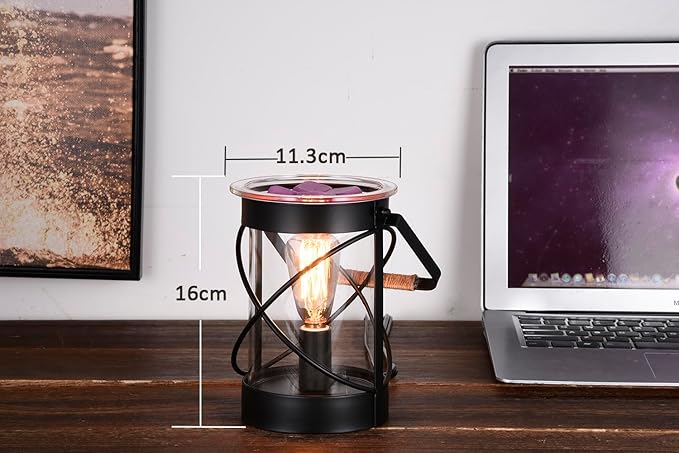Electric Wax Warmer - Metal Wax Melting for Scented Wax, Edison Light Bulb Candle Wax Burner, for Home Decoration Office Wax Melting Melter, Gift (Retro, Metal Handle)