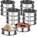 KUAYB 12packs Crumpet Rings 4 Inch English Muffin Rings Stainless Steel Double Rolled Nonstick Metal Round Tart Ring Molds for Cookie Cooking Baking