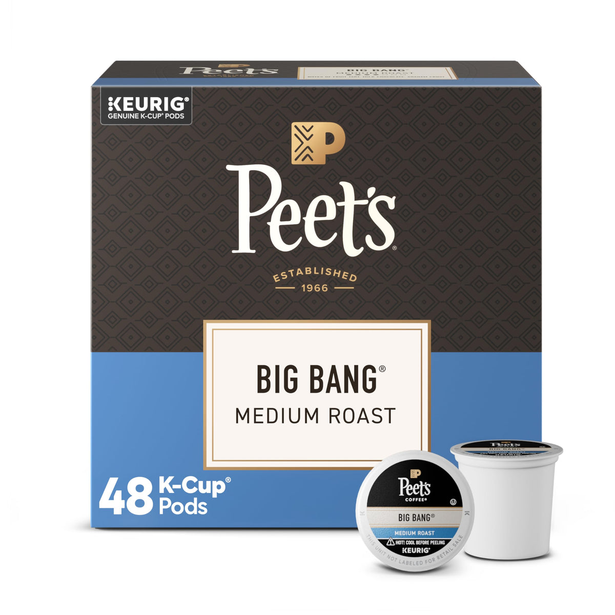 Peet's Coffee Coffee Pods, Medium Roast, Single Origin Brazil, 88 K Cups