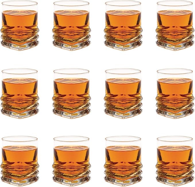 Vikko Shot Glasses, Set of 12 Small Liquor and Spirit Glasses, Durable Tequila, Alcohol and Espresso Shots, 12 Piece Large Shooter Glass Set (Traditional)
