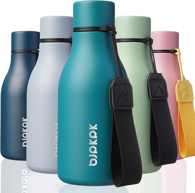 BJPKPK 18oz Insulated Water Bottle, Stainless Steel Bottle with Carry Strap