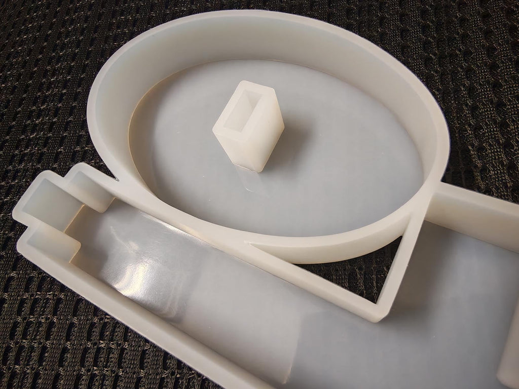 【300+ Design Optional】 Fuehbur Cross with Base Epoxy Resin Silicone Mold for DIY Decoration, Blessed Cross Candle Casting Mould【Mold Length: 7.08 in, Depth: 0.89 in】