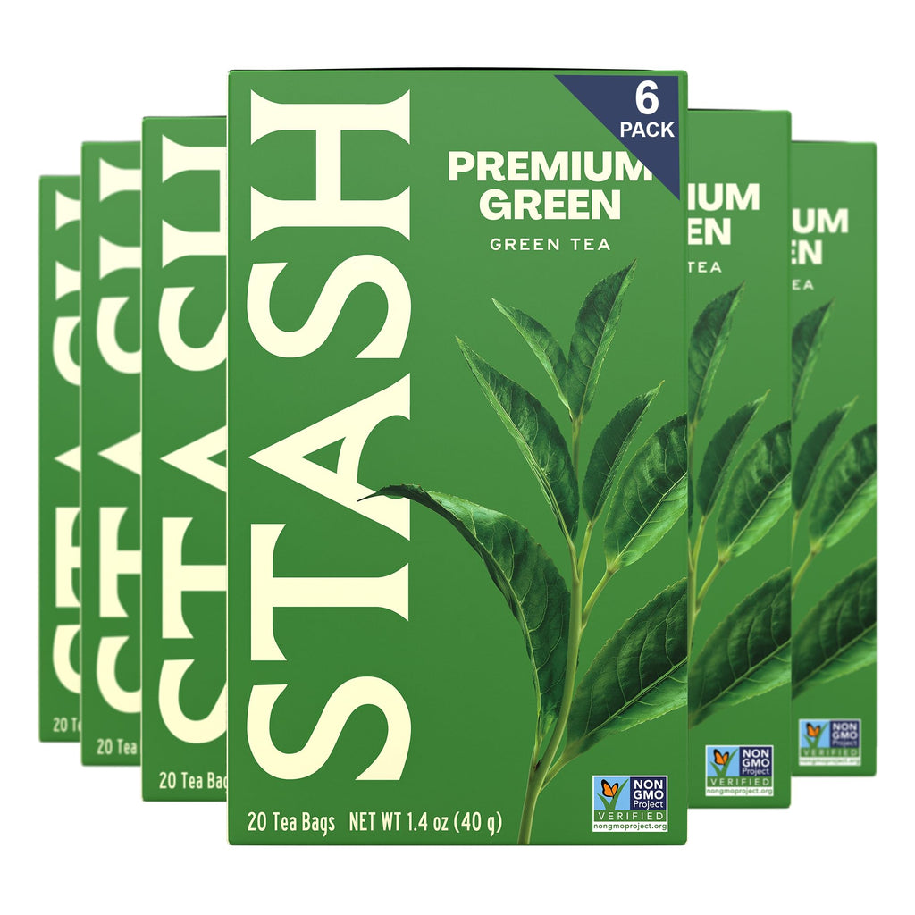 STASH Premium Green Tea, 120 Bags (6 Boxes of 20), Caffeinated