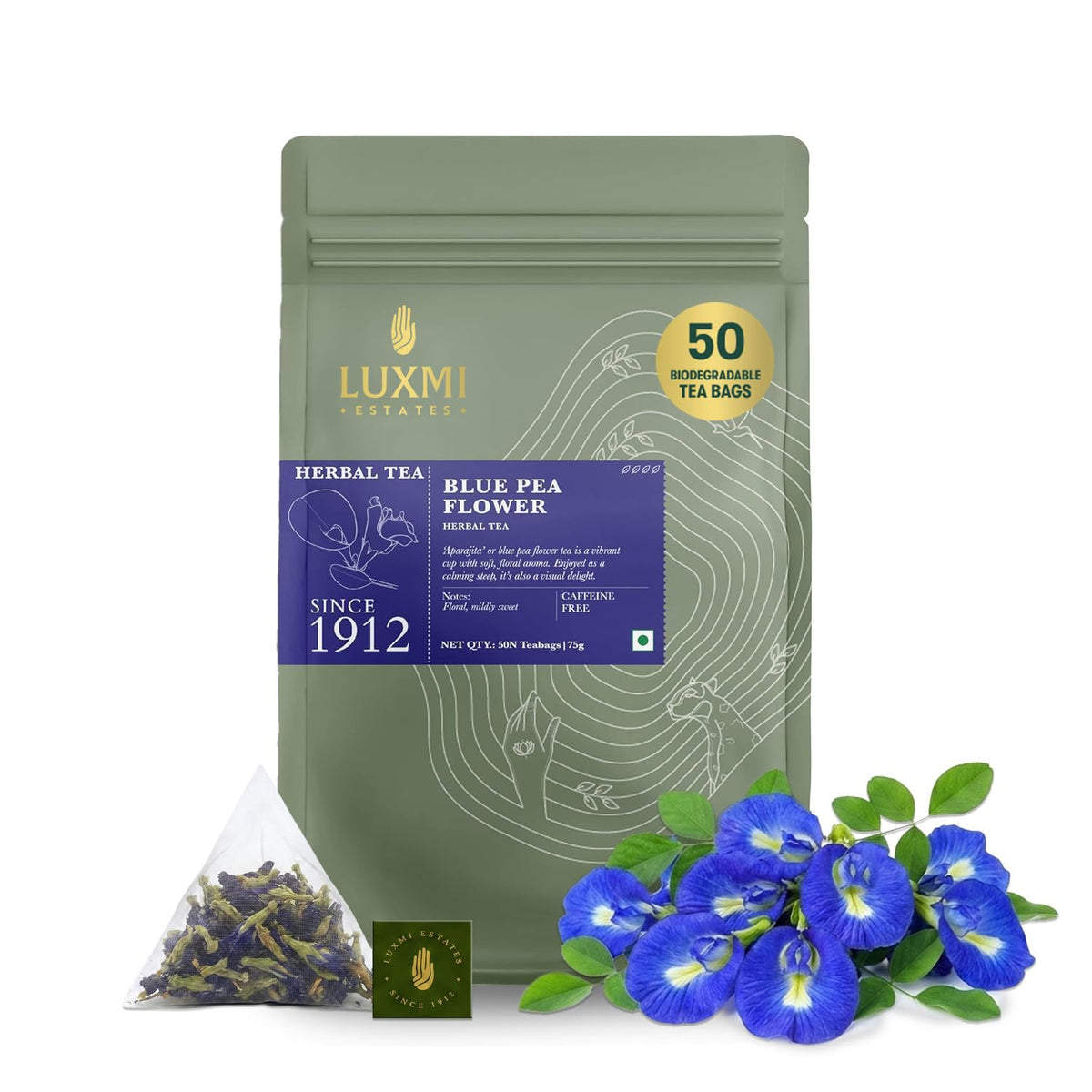 Luxmi Estates - Blue Pea tea, Butterfly flower 50 tb