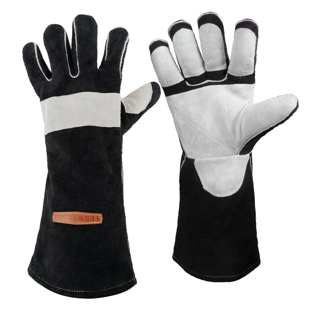 YESWELDER 16 Inches 932℉ Leather Forge MIG Welding Gloves