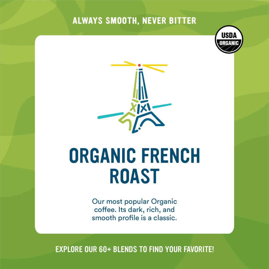 Cameron's Coffee Roasted Whole Bean Coffee, Organic French Roast, 28 Ounce