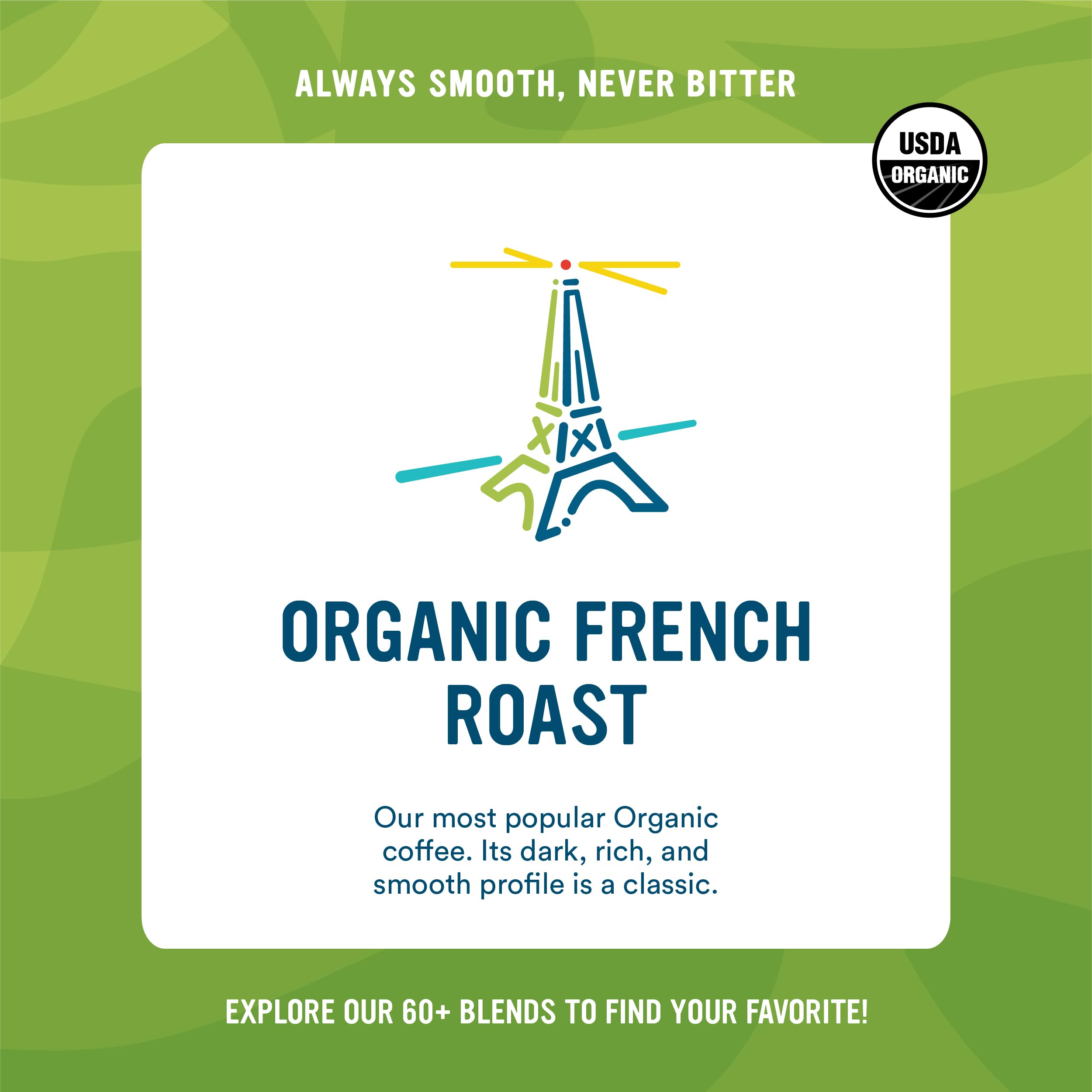 Cameron's Coffee Roasted Whole Bean Coffee, Organic French Roast, 28 Ounce