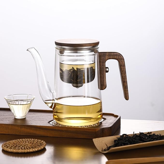 Teapot,Magic Witchcraft Enchanted Glass Teapot, Detachable Loose Tea Glass Infuser,27 Ounces (about 800 ml)