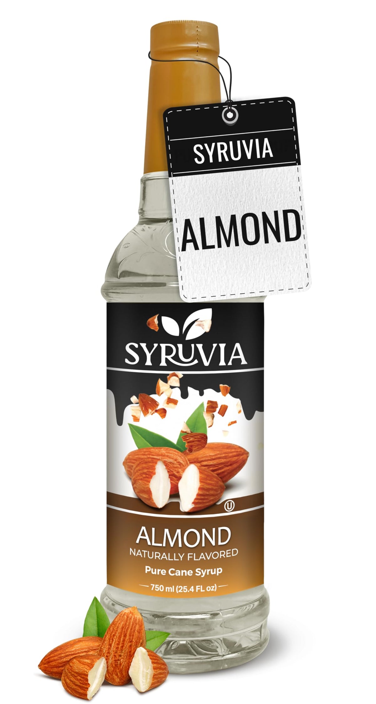 Syruvia Coffee Syrup, Peppermint Flavored Syrup for Drinks, Lattes, and Desserts – 25.4 fl oz