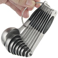Magnetic Measuring Spoons Set of 9 Stainless Steel Measuring Spoons