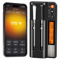 CulinaTech 750ft Wireless Meat Thermometer Long Range for Smoker, BBQ & Rotisserie, 2 Probes Smart Bluetooth Thermometer Dual Sensor Waterproof Probe with LCD Base Station Display & App Control
