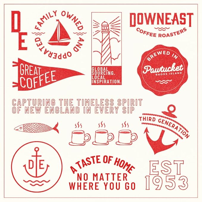 Downeast Coffee Roasters Whole Bean Coffee - Dark Roast, 100% Arabica Coffee - Bold, Syrupy, Bittersweet Toffee Notes - Kenya, Central and South American Highlands, (2 lb Bag)